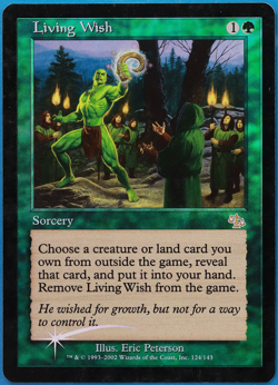 Living Wish FOIL Judgment PLD Green Rare MAGIC MTG CARD (ID# 501189) ABUGames - Image 1
