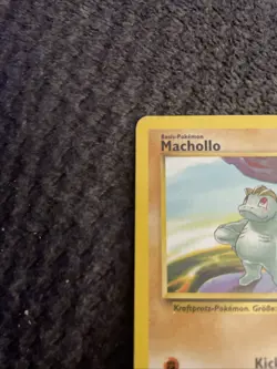Machop (Machollo) 52/102 NM Near Mint German Base Set Pokemon Card - Image 2