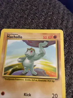 Machop (Machollo) 52/102 NM Near Mint German Base Set Pokemon Card - Image 3