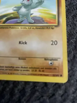 Machop (Machollo) 52/102 NM Near Mint German Base Set Pokemon Card - Image 4