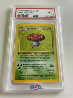 1999 Pokemon Jungle 1st EDITION PSA 8 NM-MINT Card #15 Vileplume Holo 🍄 - Image 1