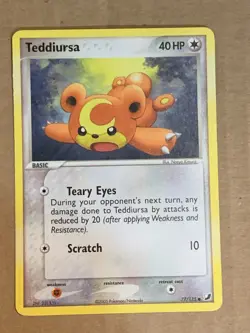Pokemon Card EX Unseen Forces Teddiursa 77/115. - Image 1