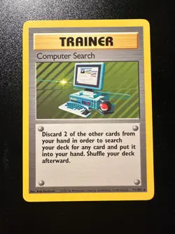 Pokemon Card Base Set Computer Search 71/102. Rare WoTC Vintage - Image 1