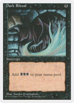 Dark Ritual #13 (MP) Fourth Edition 4ED Magic MTG - Image 1