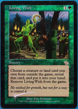 Living Wish FOIL Judgment PLD Green Rare MAGIC MTG CARD (ID# 501188) ABUGames - Image 1