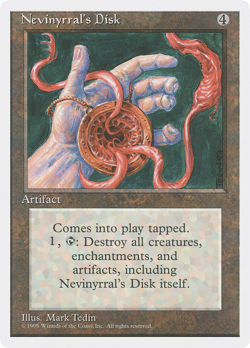 Nevinyrral's Disk (MP) Fourth Edition 4ED Magic MTG - Image 1