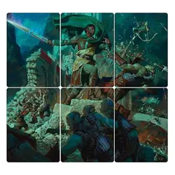 MTG Tales of Middle-Earth LOTR ARAGORN AT HELM'S DEEP 6 Card Art set NM - Image 1