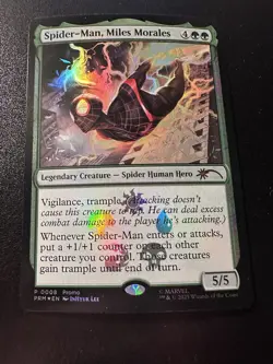 2025 MTG SPIDER-MAN, Miles Morales Foil Promo 0008. - Image 1