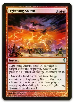 Lightning Storm #89 (Foil) (NM) Coldsnap CSP Magic MTG - Image 1