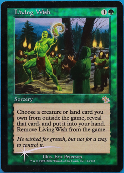 Living Wish FOIL Judgment PLD Green Rare MAGIC MTG CARD (ID# 501186) ABUGames - Image 1