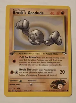 Pokemon TCG Brock's Geodude Gym Heroes 66/132 Regular Common - Image 1
