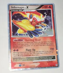 Pokemon Infernape lvX 121/130 Diamond & Pearl Ultra Rare Holo w/Swirl&Holo Bleed - Image 1
