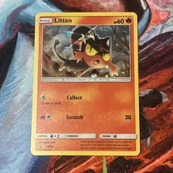 Litten SM08 Black Star Promo Sun and Moon Promos Pokemon TCG LP - Image 2