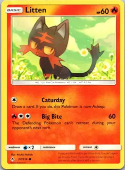 Litten 27/214 C Unbroken Bonds Pokemon Near Mint - Image 1