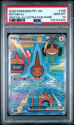 2025 Pokemon Phantasmal Flames ROTOM ex SIR #126 PSA 10 Gem Mint - Image 1