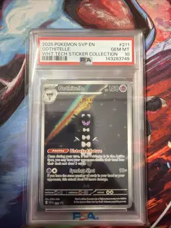 2025 Pokemon SVP EN Gothitelle BSP 211 WHT Tech Sticker Collection PSA GEM MT 10 - Image 1