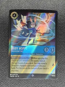 Disney Lorcana TCG Judy Hopps-Uncovering Clues Foil 156/204 Whispers in the Well - Image 1