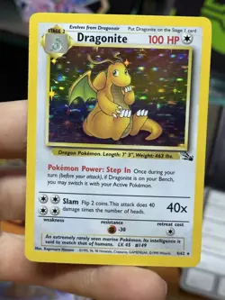 Dragonite 4/62 Fossil 1999 Holo Rare WOTC Pokemon Card TCG - Image 3