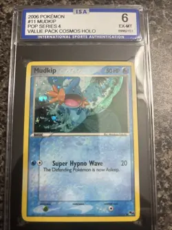 ISA Mudkip 2006 POP Series 4 11/17 Cosmos Holo Pokemon Card EX-MT-6 - Image 1