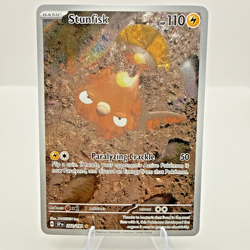 Pokemon Stunfisk SV08: Surging Sparks Holo Illustration Rare 202/191 PACK FRESH - Image 1