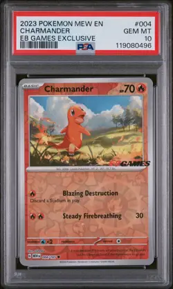 Charmander EB games 004/165 Promo PSA 10 - Pokemon 151 Mew En - Exclusive ✅ - Image 1