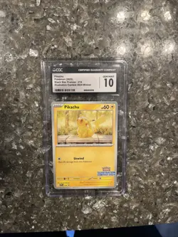 Pikachu Pokemon 2025 Black Star Promos 214 Illustration 2024 Winner CGC 10 - Image 1