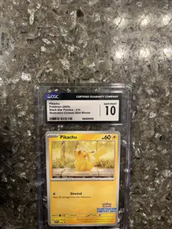 Pikachu Pokemon 2025 Black Star Promos 214 Illustration 2024 Winner CGC 10 - Image 2