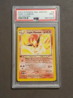 Pokemon PSA 9 1ST EDITION LIGHT FLAREON 46/105 NEO DESTINY SET - MINT - Image 1
