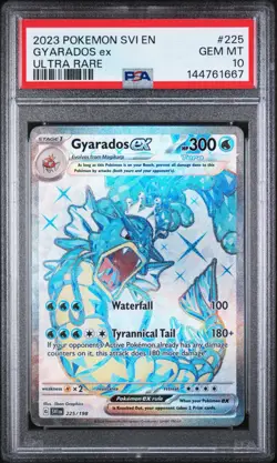 2023 POKEMON SVI EN-SCARLET & VIOLET ULTRA RARE #225 GYARADOS EX PSA 10 GEM MT - Image 2