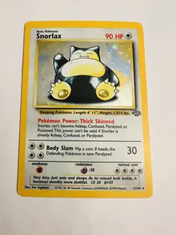 Pokemon Snorlax Jungle Holo Rare 11/64 90 HP Basic 1999 The Pokemon Company - Image 1