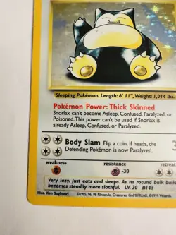 Pokemon Snorlax Jungle Holo Rare 11/64 90 HP Basic 1999 The Pokemon Company - Image 2