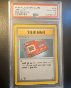 1999 Pokemon 1st Edition Shadowless Pokedex #87 PSA 8 - Image 1