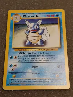 Squirtle 63/102 & Wartortle 42/102 Base Set Unlimited Pokemon TCG - Image 3