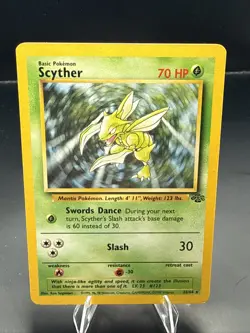 Pokemon Scyther 26/64 Jungle Rare Unlimited Regular English 1999 - Image 2