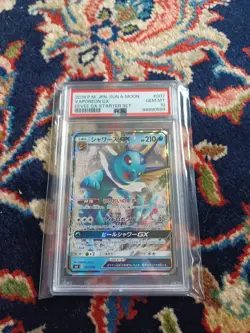 2018 japanese pokemon sm starter set 007/038 Vaporeon gx psa 10 - Image 1