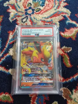 2018 japanese pokemon sm starter set 001/038 flareon gx psa 10 - Image 1