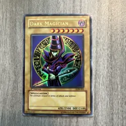Yugioh Asian English 1st Edition Dark Magician LOB-005 The Legend Of Blue Eyes - Image 1