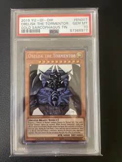 2019 Yu-Gi-Oh! Obelisk the Tormentor TN19-EN007 PSA 10 - Image 1