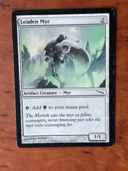 Leaden Myr MTG Magic the Gathering Card MP Moderately Played MRD - Image 1