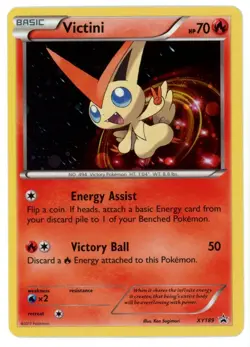 Victini Holo XY189 XY Promo Pokemon Card Swirl - Image 1