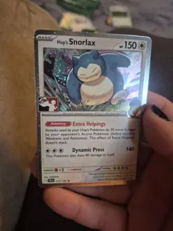 Hop's Snorlax 117/159 Cosmo Holo Play! Pokemon Prize Pack Series 8 Pokemon Card - Image 1