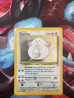 Pokemon TCG Chansey Base Set 2 Holo Unlimited Rare Light Play Card 3/130 LP - Image 1