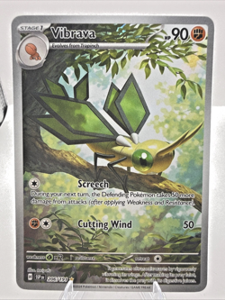 Pokemon TCG Vibrava Illustration Rare Holo Card SV08 Surging Sparks 206/191 IR - Image 1