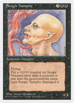 Sengir Vampire (HP) Fourth Edition 4ED Magic MTG - Image 1