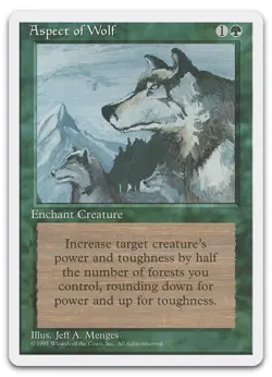 Aspect of Wolf (LP) Fourth Edition 4ED Magic MTG - Image 1