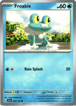 Pokemon Stellar Crown Froakie Regular Common Card - Image 1