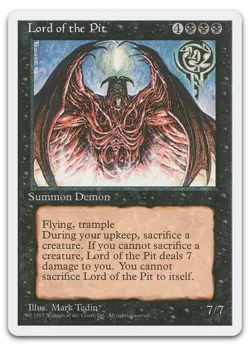Lord of the Pit #28 (LP) Fourth Edition 4ED Magic MTG - Image 1