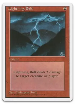 Lightning Bolt #226 (LP) Fourth Edition 4ED Magic MTG - Image 1