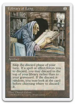 Library of Leng #351 (LP) Fourth Edition 4ED Magic MTG - Image 1