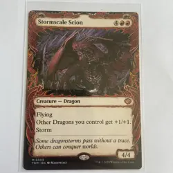 MTG Stormscale Scion(Showcase) 0303 - Tarkir Dragonstorm Mythic NM - Image 1